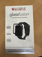 InvisibleShield Glass Luxe Apple Watch Series 3/2/1 38mm Screen Protector Black