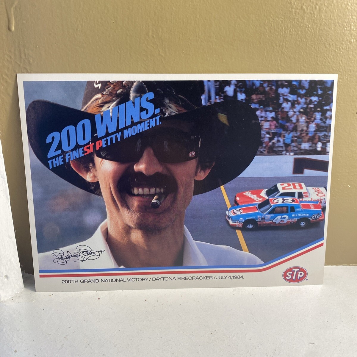 NASCAR Richard Petty STP Hero Card / Post Card 200 Wins | eBay