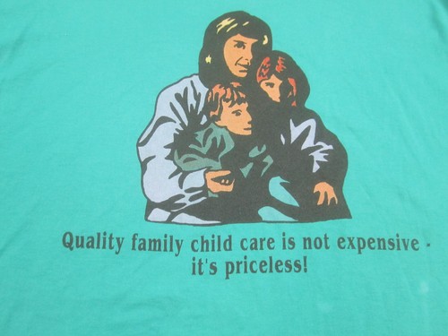 VTG Fruit of the Loom Shirt Adult 3XL Green Graphic Print Family Child Care USA - Picture 3 of 8