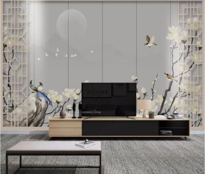 3D Flower Branch Bird 47526NA Wallpaper Wall Murals Removable Wallpaper Fay