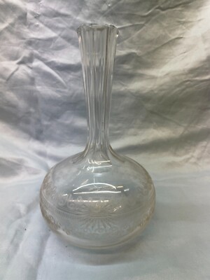 PALL MALL glasses antique edwardian globe cut glass decanter 8in