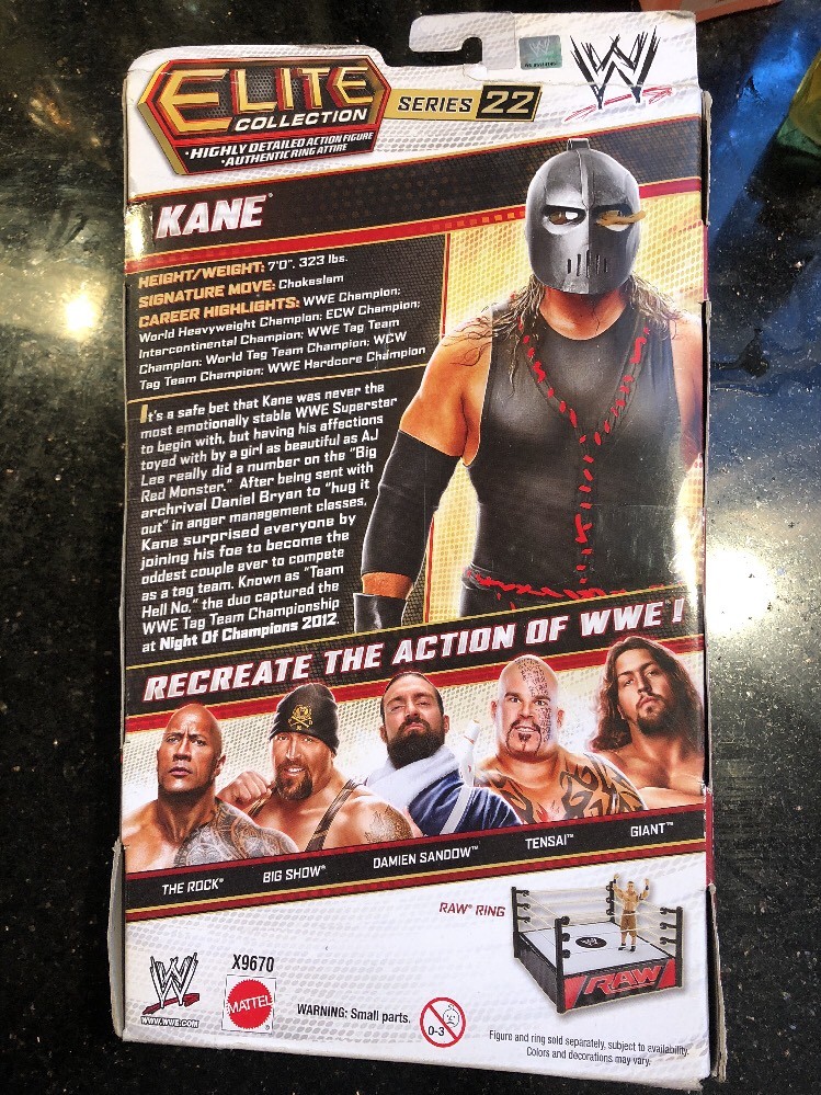 KANE WWE elite Series 22 Action Figure Kane Brand New Mask And Tag