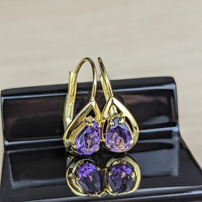 Edle Ohrhänger mit Amethyst | 333er Gold | Ohrringe Amethyst | Schmuckstyck