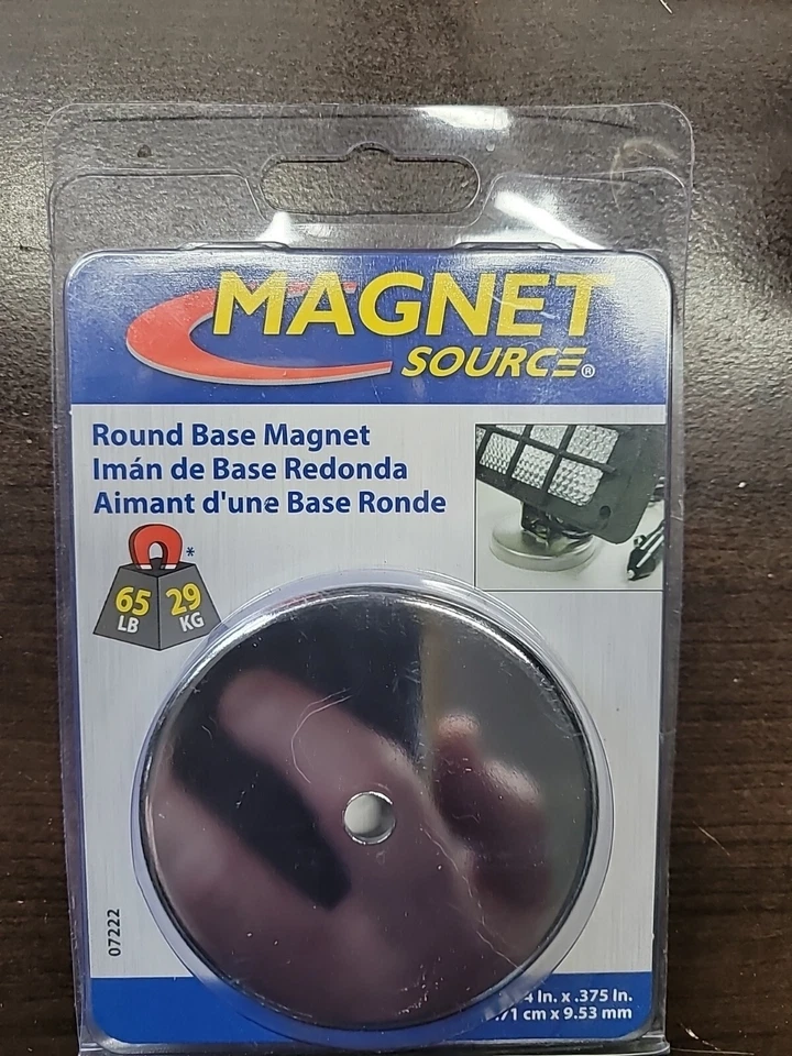 2 Pack of Round Base Magnets #07222 Holds 65 lbs. or 29 kg. By Master Magnetics - Image 3 of 4