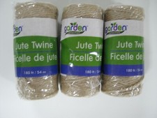 Lot of 3 Garden Collection Jute Twine 180 ft/ 54m