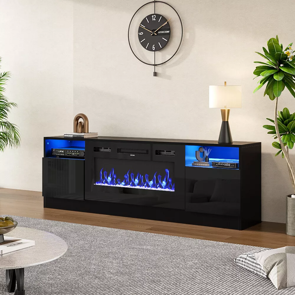 Fireplace tv outlet stand wall unit