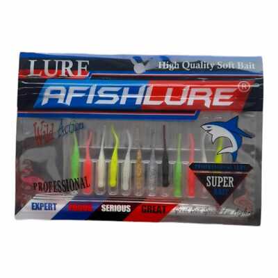 Trout Bait Jig Head Worms 12Stk Forellenköder Wurm Gummiköder Flasche 4cm 0,35g