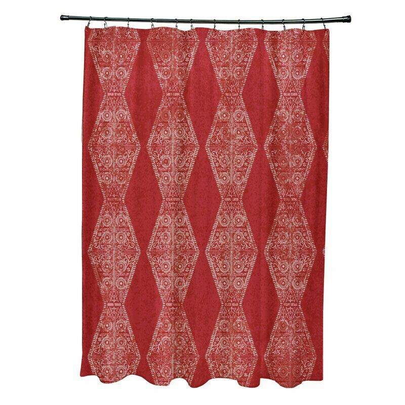 Soluri Single Red Max 80% OFF Shower Curtain by Rose Max 45% OFF H Bungalow x 74'' 71''