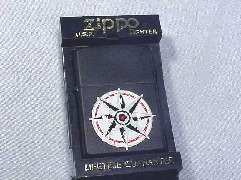 Vintage Zippo MARLBORO COMPASS Lighter Black Matte UNFIRED MINTY IN BOX  SEALED