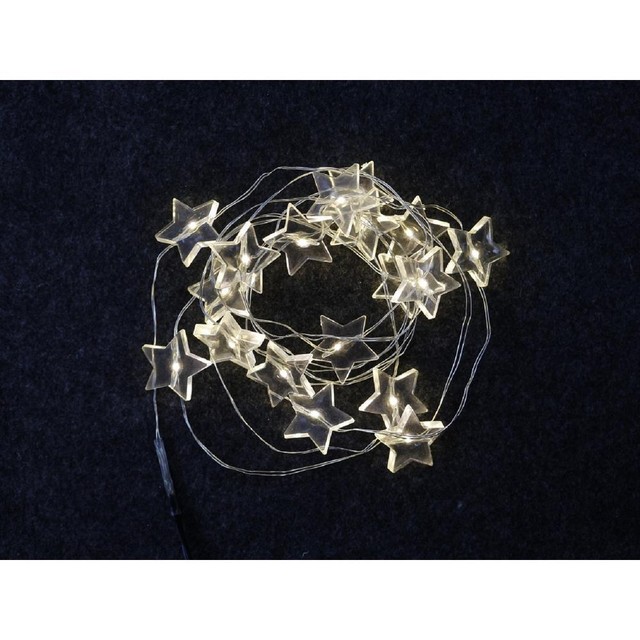 Home Accents 6ft. Lighted Length with 18 Ct LED Warm White Star Ultra
