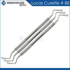 3x Premium Lucas Surgical Curette 88 Spoon 4mm Blade Dental Steel Instruments