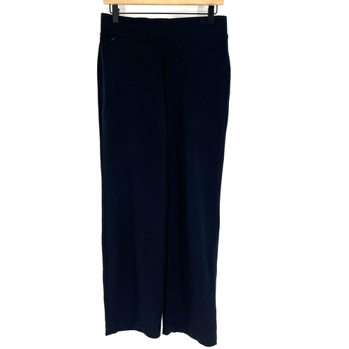 Lands End Pants Size Small Womens Black Starfish Pull On Straight Leg Ponte Knit eBay