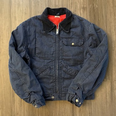 1950s 1960s Hercules Cropped Denim Indigo Work Jacket Mens Large