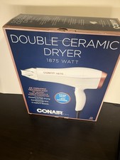 Conair 1875w Ceramic Hair Dryer 565DCR White/Rose Gold New Open Box