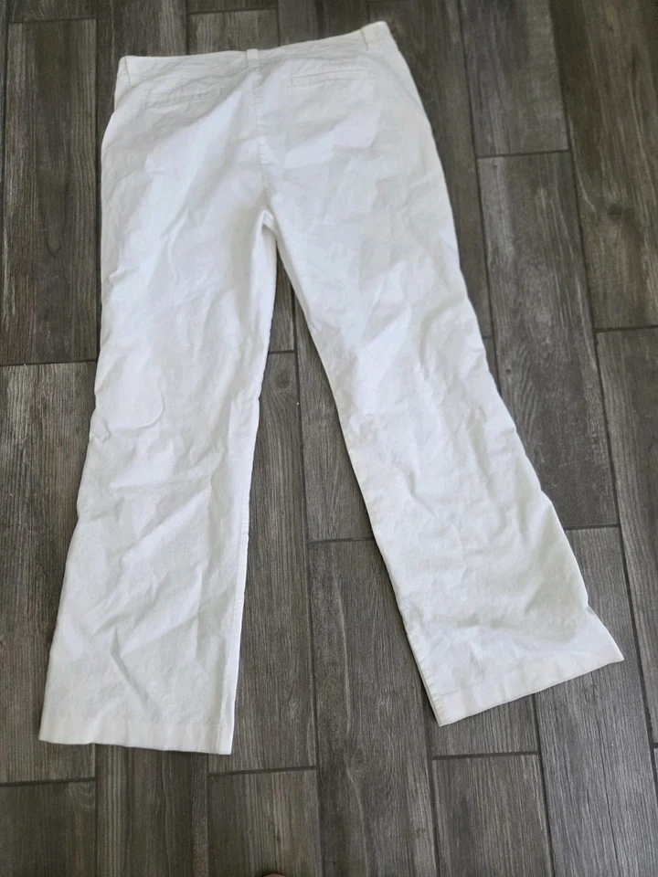 Lily Pulitzer Corduroy Bootcut White Pants In Size 14. VGUC - Image 2 of 4