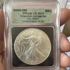 U.S. Mint 2000 American Silver Eagle 1 oz .999 Silver ICG MS67 Millennium Set