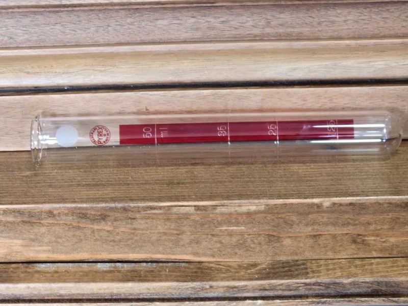 Graduated Red Flash Pyrex Test Tube