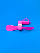 Mini Portable Phone Fan for Android iPhone Smartphone micro B Pink