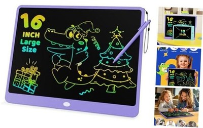 Purple 16'' LCD Writing Tablet for Kids - Colorful Doodle Board - Electronic