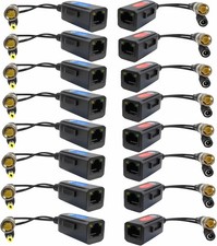 7 Pairs Passive Video Balun BNC to RJ45 Adapter with Power, Ground Loop- 5 Stars
