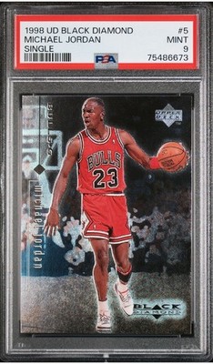 1998-99 Upper Deck Black Diamond Michael Jordan #5 PSA 9 MT HOF Chicago Bulls ￼