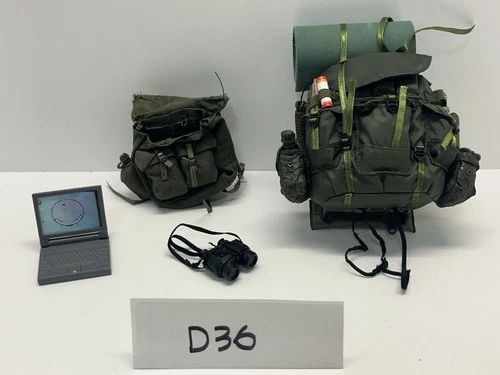 Vintage Accessories GI Joe/Ultimate Soldier Lot D36 Loaded Backpacks Binoculars