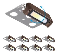 LEONLITE 8-Pack Premium Series 5CCT 4 Inch LED Retaining Wall Lights Swivel,...