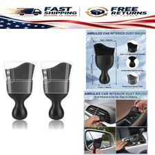 Amrules 2 Pcs Car Interior Detailing Brush Set with Cases, Soft Bristle