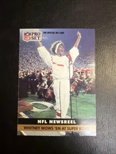 Whitney Houston ‘Em At Super Bowl Nfl Pro Set 1991 Number 350