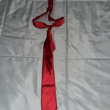 Red Solid Boys Tie