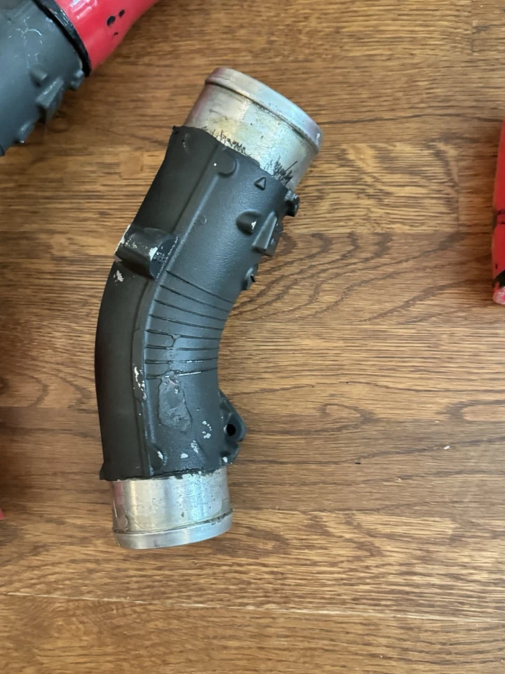 2018 Nissan GT-R R35 OEM LH & RH BOV Upper Intercooler Charge Pipes - Image 2 of 4