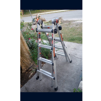 #ad Little Giant MULTI Multi Position Folding Ladder 300 lb Capacity Silver $120.00