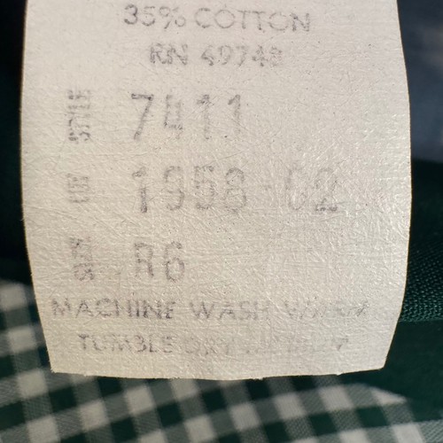 Vintage Martha's Miniatures Girl Gingham Dress Size 6 Green Pinafore Full Circle - Picture 3 of 10