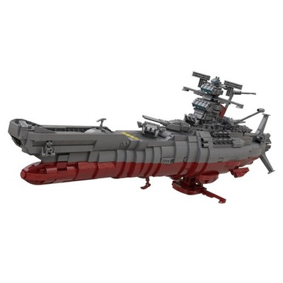 MOC-81382 Spaceship Battleship Sci-Fi Model with Display Stand 2163 Pcs