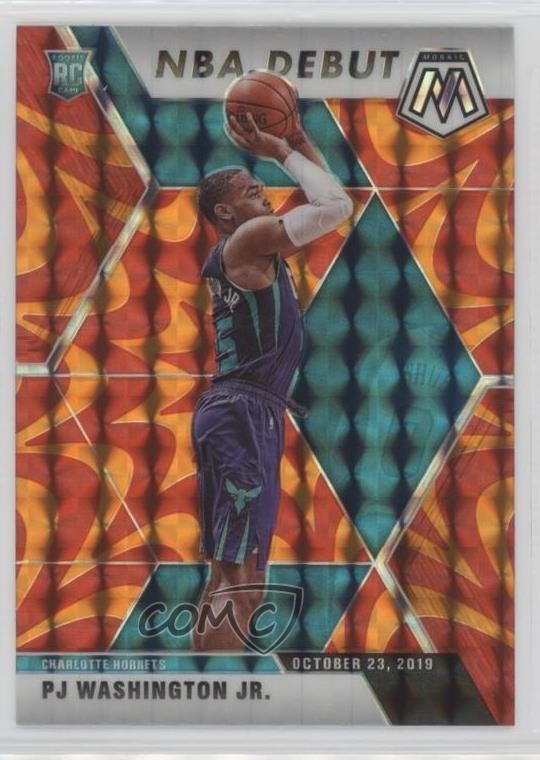 2019 Mosaic NBA Debut Reactive Orange Prizm PJ Washington Jr #278 Rookie RC 0u46