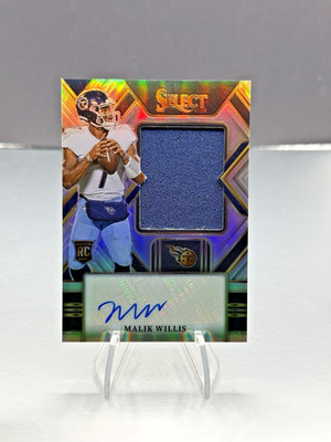 2022 Panini Select Malik Willis /99 Jumbo Patch Silver Prizm Rookie Auto SP RPA
