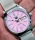 Vintage Seiko 5 Sports Pink Dial 6309A Automatic Refurbished