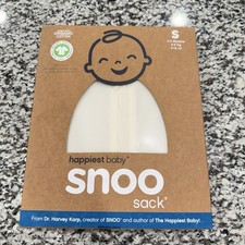 NWT SNOO Sack 5-Second Baby Swaddle Wrap White Small 5-12lb, 0-2months