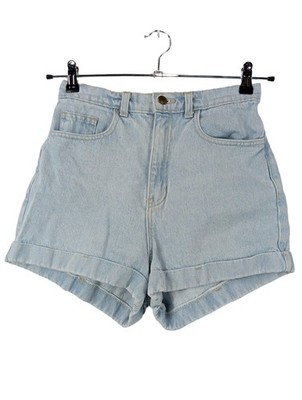 AMERICAN APPAREL Jeansshorts Damen Kurze Hose Gr. DE 38 blau Casual-Look