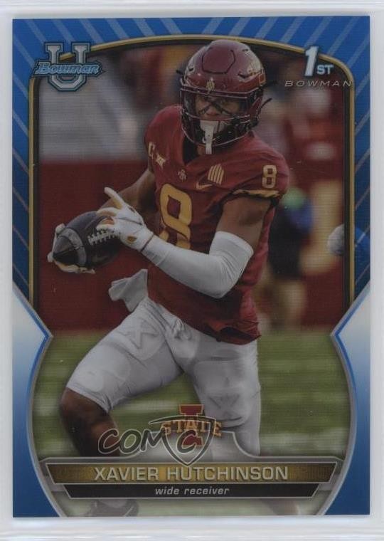 2022 Bowman U Chrome Blue Refractor 67/199 Xavier Hutchinson #32 11n2