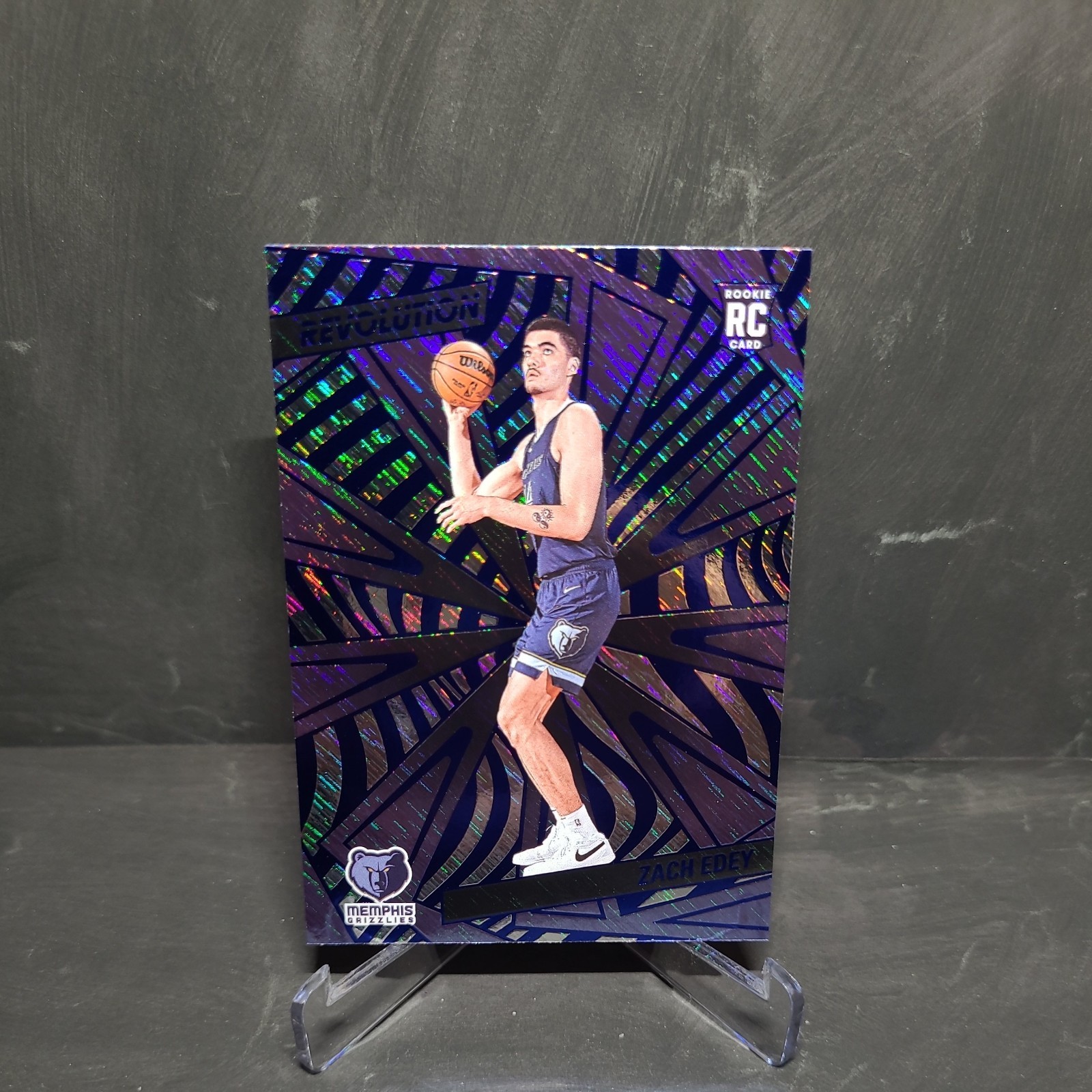 2024-25 Panini Revolution - Rookies Zach Edey #134 Blue Storm (RC) 