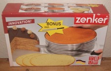 Tortenboden-Schneidhilfe Teiler 8 Böden 26 - 28 cm Zenker + Konditormesser