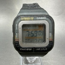Casio SBD-100 Watch Men 35mm Alarm Chrono Gray Black Rectangle New battery