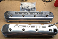 Corvette Gm Valve Covers Polished Silver Alloy Nos 19171977 19171976
