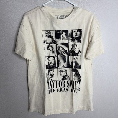 Taylor Swift T Shirt Adult Medium The Eras Tour Official Merch Cream Graphic Tee