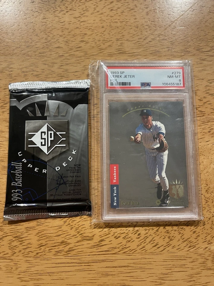 Paquete de béisbol sellado Upper Deck SP 1993 busca tarjeta de novato Derek Jeter (RC) Foto 2 de 4
