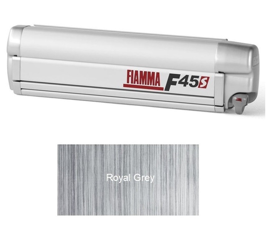 FIAMMA 45S 400cm x 250cm TITANIUM HOUSING AWNING ROYAL GREY FABRIC 06290C01R
