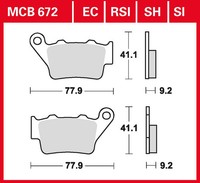 TRW Bremsbelag Sinter Offroad Racing (FüR: KTM EXC 525 Racing 4T 03 Hinten )