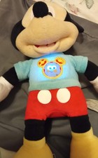 Mickey Mouse Clubhouse Fun Mickey Mouse Plush Toy Works 12x6x5" EUC