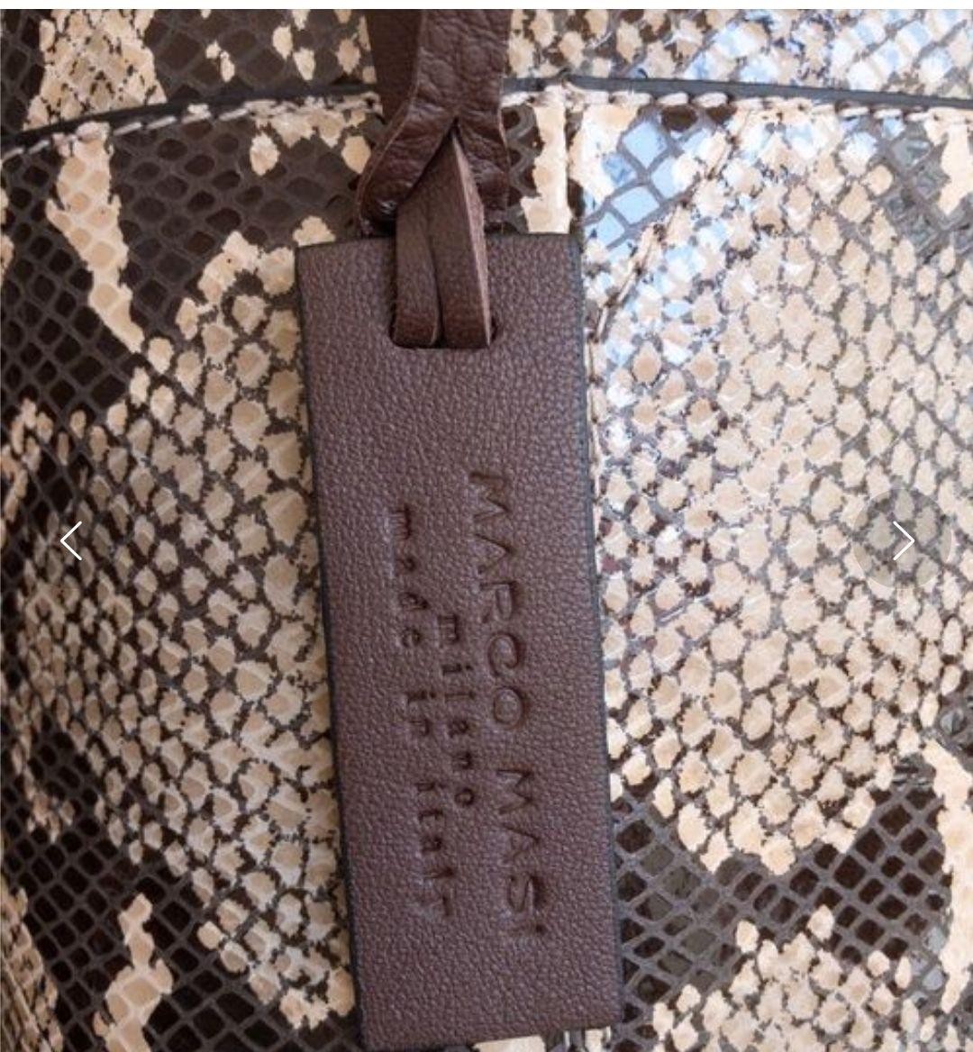 Marco Masi Python Leather Drawstring Bag, Shoulde… - image 4